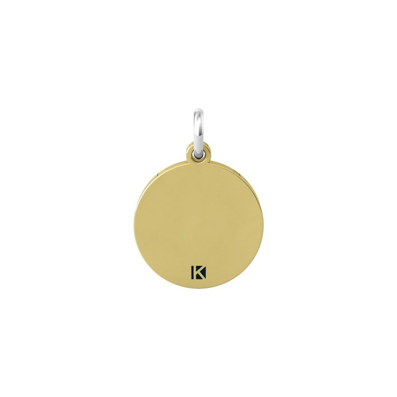 Kidult - Ciondolo In Acciaio 316L - Pvd Giallo - Cristalli