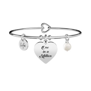 Kidult - Bracciale In Acciaio 316L - Perle - Cristalli