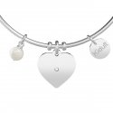 Kidult - Bracciale In Acciaio 316L - Perle - Cristalli