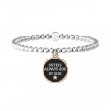 Kidult - Bracciale In Acciaio 316L - Pvd Nero - Cristalli