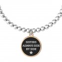 Kidult - Bracciale In Acciaio 316L - Pvd Nero - Cristalli