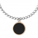 Kidult - Bracciale In Acciaio 316L - Pvd Nero - Cristalli