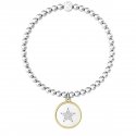 Kidult - Bracciale In Acciaio 316L - Pvd Giallo - Cristalli