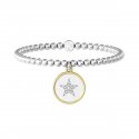 Kidult - Bracciale In Acciaio 316L - Pvd Giallo - Cristalli