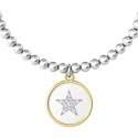 Kidult - Bracciale In Acciaio 316L - Pvd Giallo - Cristalli