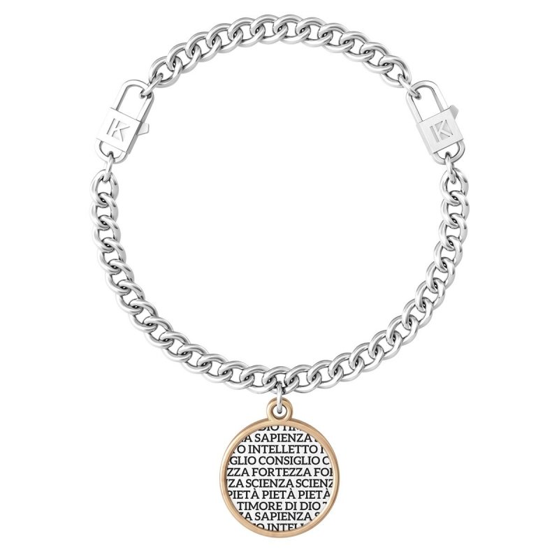 Kidult - Bracciale In Acciaio 316L - Pvd Ros - Cristalli