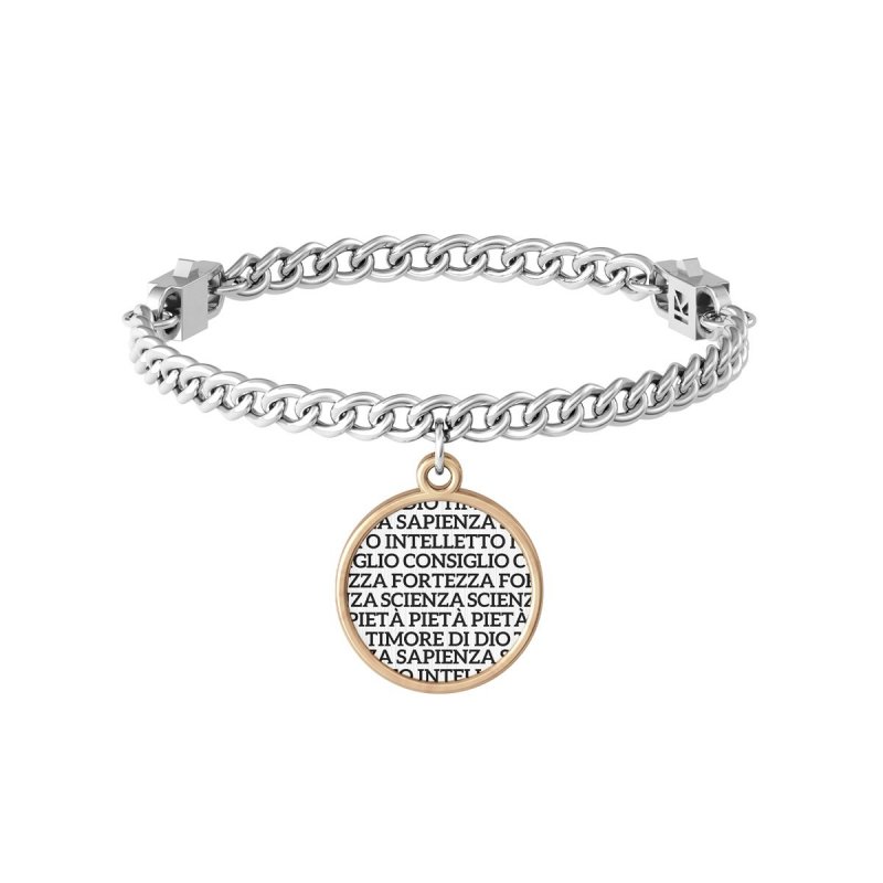 Kidult - Bracciale In Acciaio 316L - Pvd Ros - Cristalli