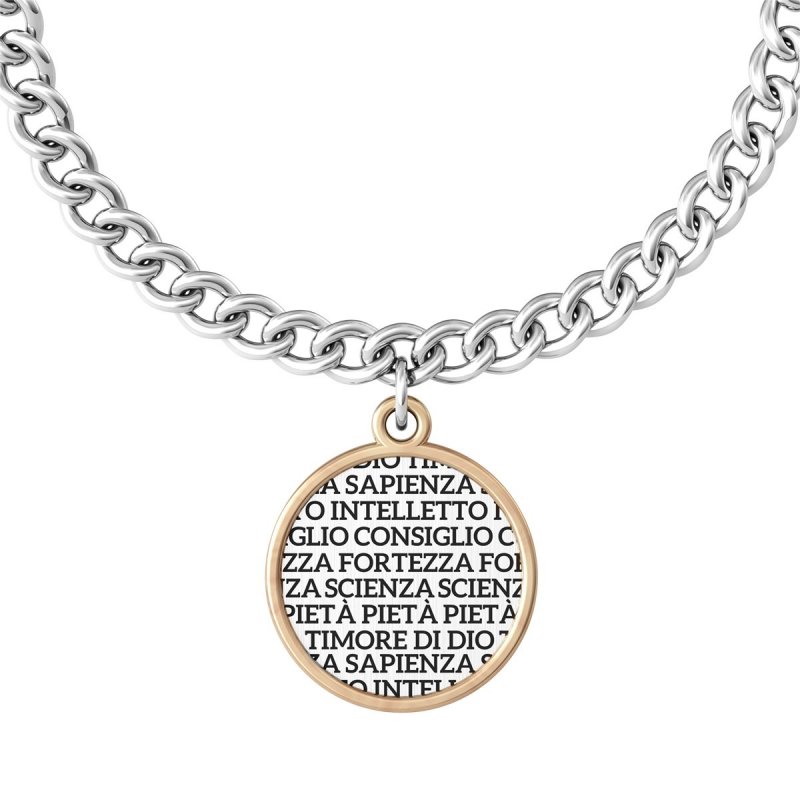 Kidult - Bracciale In Acciaio 316L - Pvd Ros - Cristalli