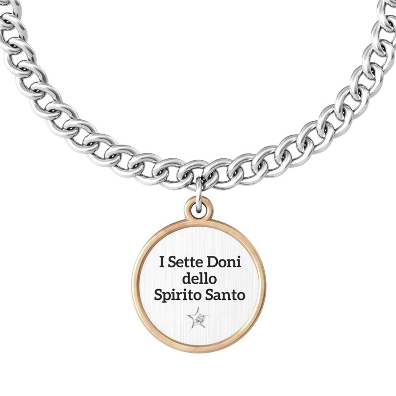 Kidult - Bracciale In Acciaio 316L - Pvd Ros - Cristalli