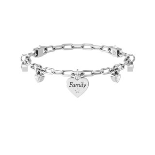 Kidult - Bracciale In Acciaio 316L - Cristalli Bianchi