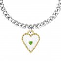 Kidult - Bracciale In Acciaio 316L - Misura Regolabile - Smeraldo