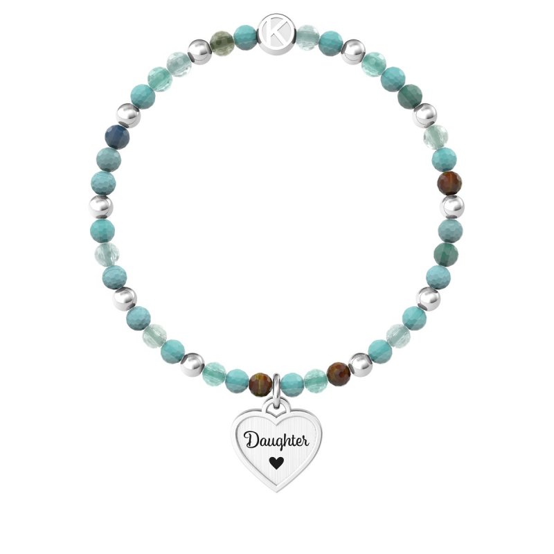 Kidult - Bracciale In Acciaio 316L - Agata Striata