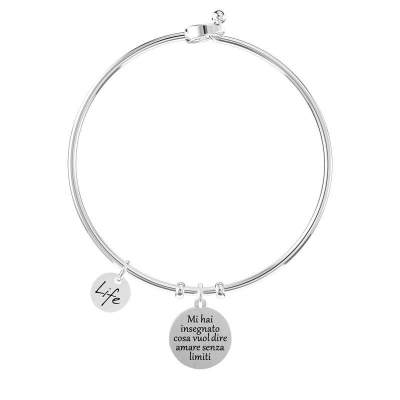 Kidult - Bracciale Bangle In Acciaio 316L - Lucido E Satinato