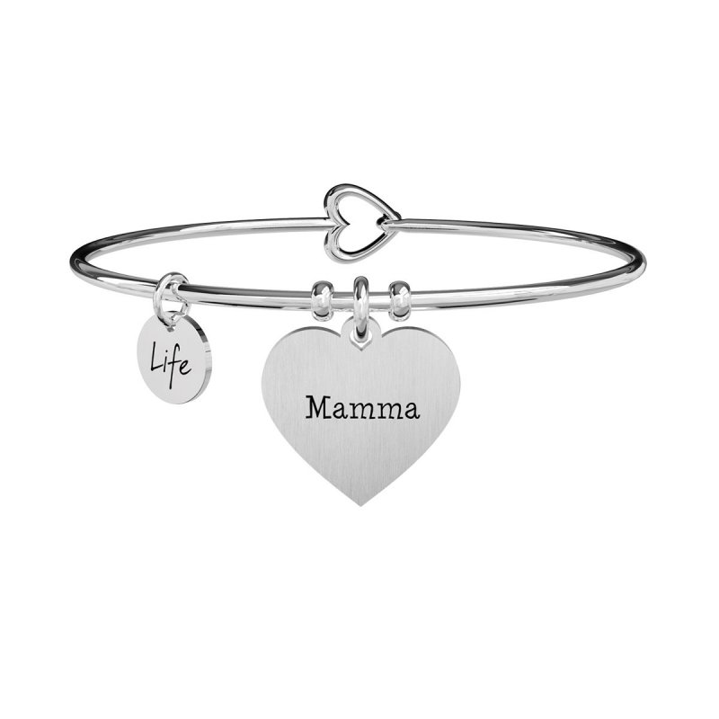 Kidult - Bracciale Bangle - Acciaio 316L - Cuore Satinato