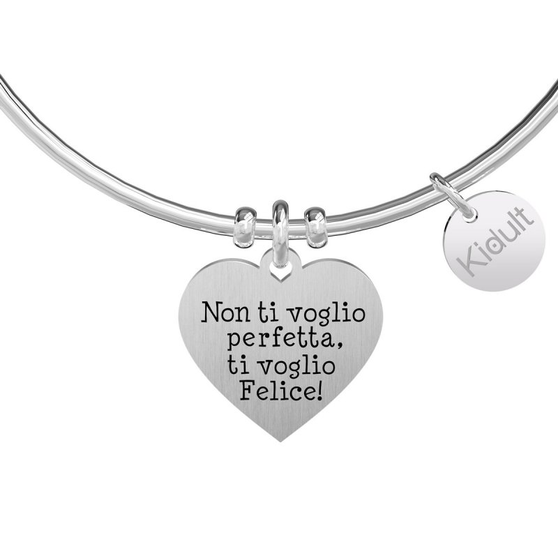 Kidult - Bracciale Bangle - Acciaio 316L - Cuore Satinato