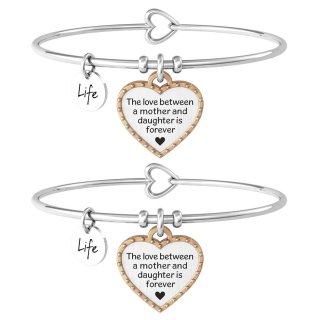 Kidult - Bracciale In Acciaio 316L - Pvd Rosé - Cristallo