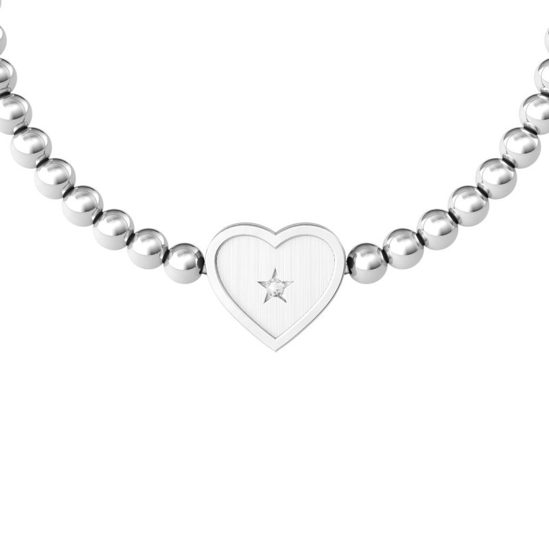 Kidult - Bracciale In Acciaio 316L - Cristalli Bianchi