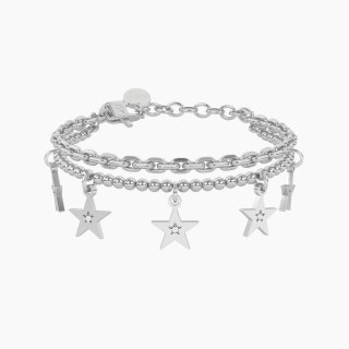 Kidult - Bracciale Catena Forzatina - Acciaio - Cristalli