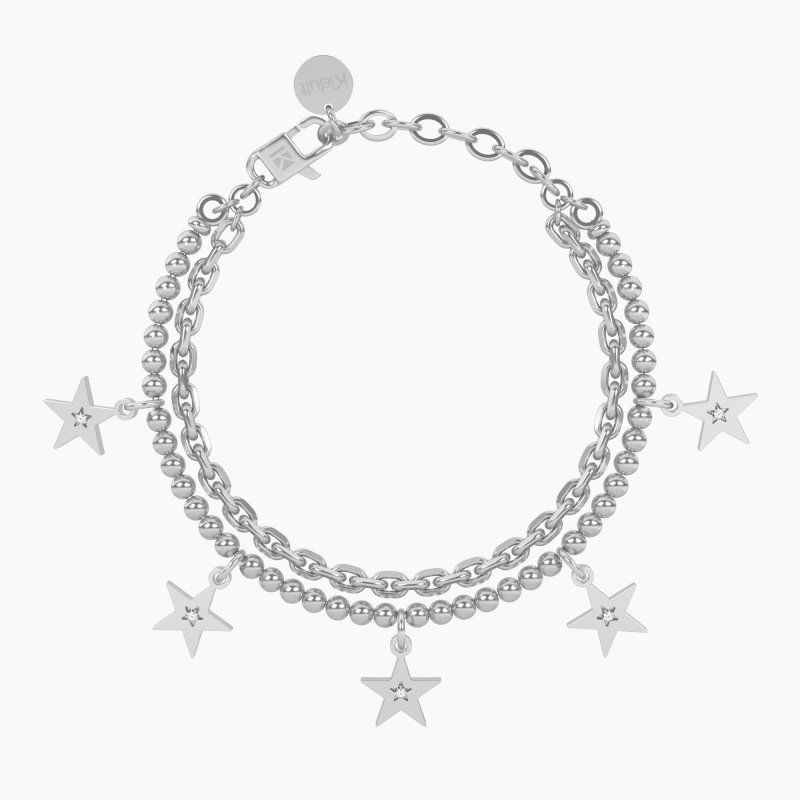 Kidult - Bracciale Catena Forzatina - Acciaio - Cristalli