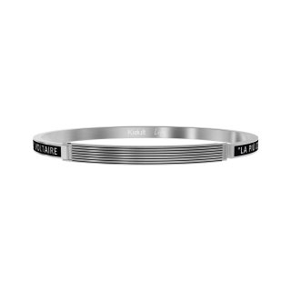 Kidult - Bracciale In Acciaio 316L E Pvd Black - Ovale Satinato