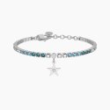 Kidult - Bracciale Tennis Azzurro - Stella - Acciaio