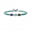 Kidult - Bracciale In Acciaio 316L - Pietre Nylon