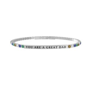Kidult - Bracciale In Acciaio 316L - Zaffiro Sintetico - Zircon