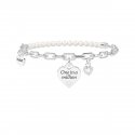 Kidult - Bracciale In Acciaio 316L - Perle - Cristalli