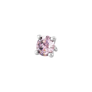 Kidult - Ciondolo In Acciaio 316L - Zirconi Rosa
