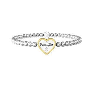 Kidult - Bracciale In Acciaio 316L - Pvd Giallo - Cristalli