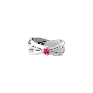 Kidult - Anello In Acciaio 316L - Rubino Sintetico