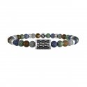 Kidult - Bracciale In Acciaio 316L - Pietre Pvd Nero