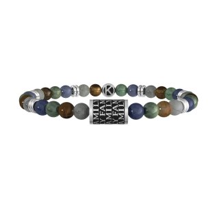 Kidult - Bracciale In Acciaio 316L - Pietre Pvd Nero