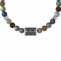 Kidult - Bracciale In Acciaio 316L - Pietre Pvd Nero