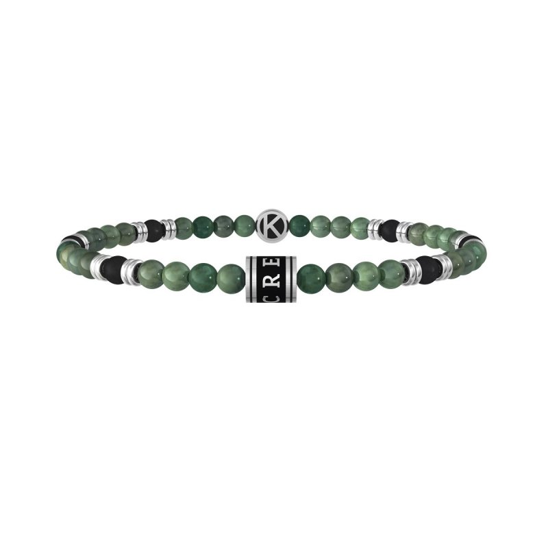 Kidult - Bracciale Pietre Multicolor - Acciaio 316L - Pvd Nero