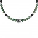 Kidult - Bracciale Pietre Multicolor - Acciaio 316L - Pvd Nero