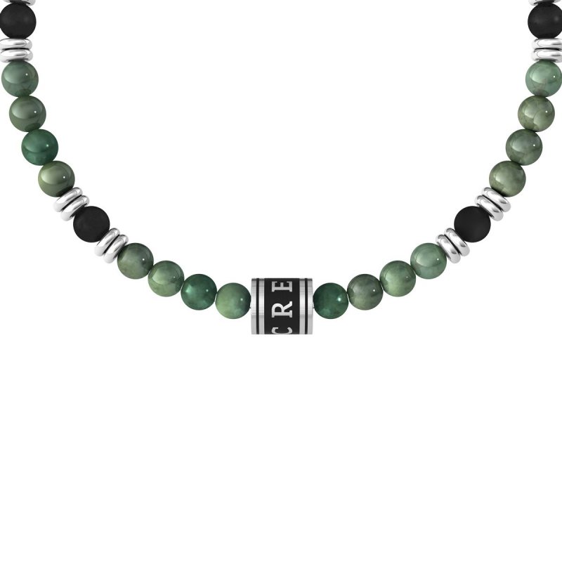 Kidult - Bracciale Pietre Multicolor - Acciaio 316L - Pvd Nero