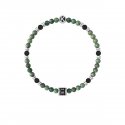 Kidult - Bracciale Pietre Multicolor - Acciaio 316L - Pvd Nero