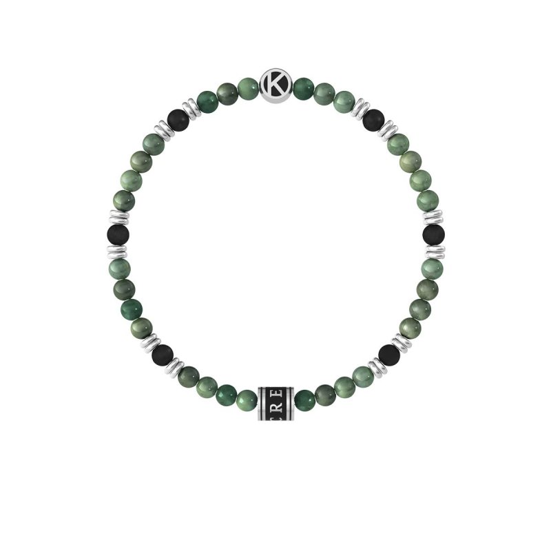 Kidult - Bracciale Pietre Multicolor - Acciaio 316L - Pvd Nero