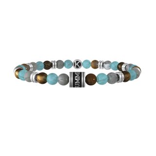 Kidult - Bracciale Pietre Multicolor - Acciaio 316L - Pvd Nero