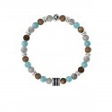 Kidult - Bracciale Pietre Multicolor - Acciaio 316L - Pvd Nero