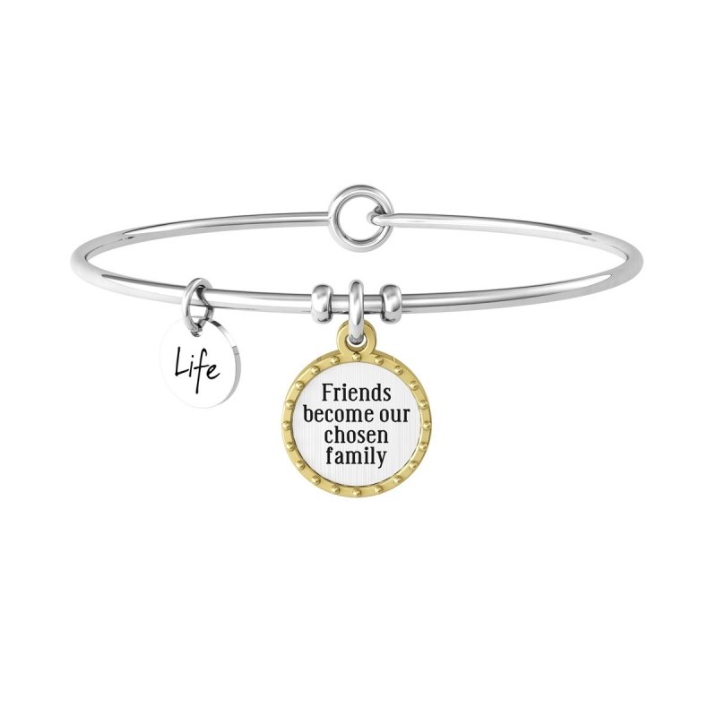 Kidult - Bracciale In Acciaio 316L - Pvd Giallo - Borchie
