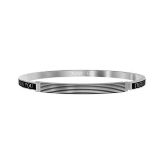 Kidult - Bangle In Acciaio 316L - Ovale Satinato - Pvd Nero