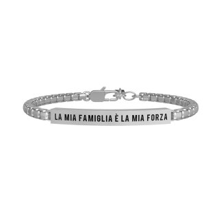 Kidult - Bracciale In Acciaio 316L - Pvd Nero - Lunghezza 21 Cm