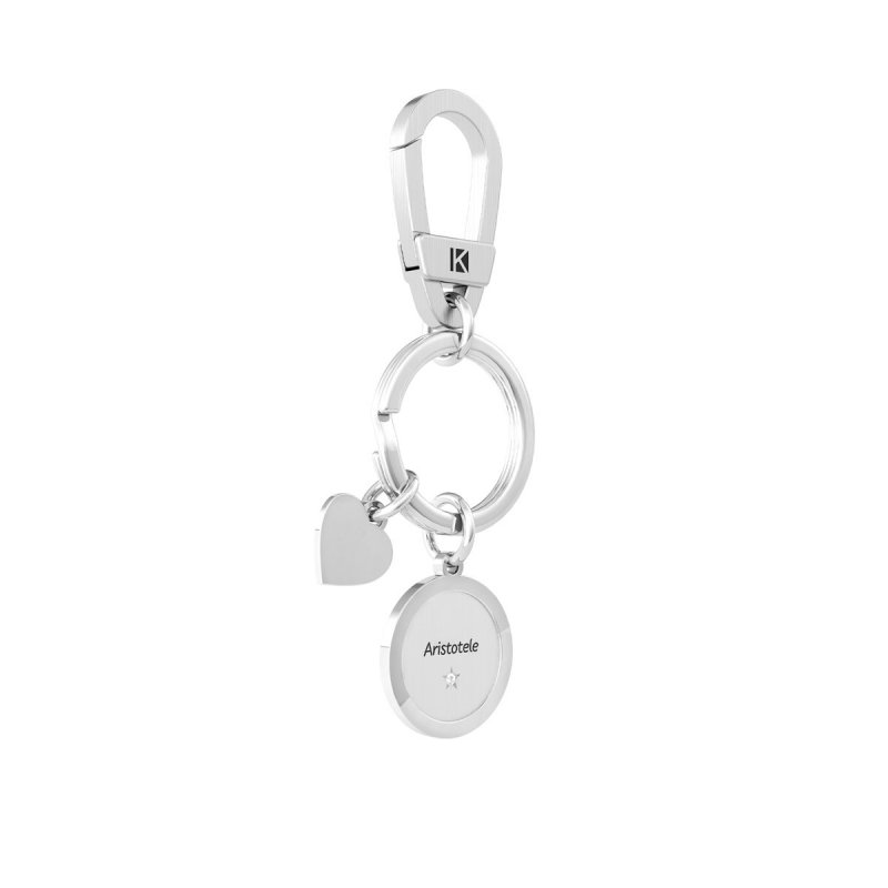 Kidult - Portachiavi In Acciaio 304316L - Satinato Con Ciondolo