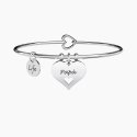 Kidult - Bangle Cuore - Acciaio - Incisione Smaltata