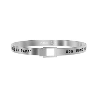 Kidult - Bracciale In Acciaio Satinato 316L - Lunghezza 20 Cm