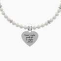 Kidult - Bracciale Perle Con Ciondolo Cuore - Mamma