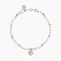 Kidult - Bracciale Con Perle E Cuore Cuore - Acciaio - Cristalli