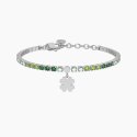 Kidult - Bracciale Tennis Verde - Quadrifoglio - Buona Fortuna